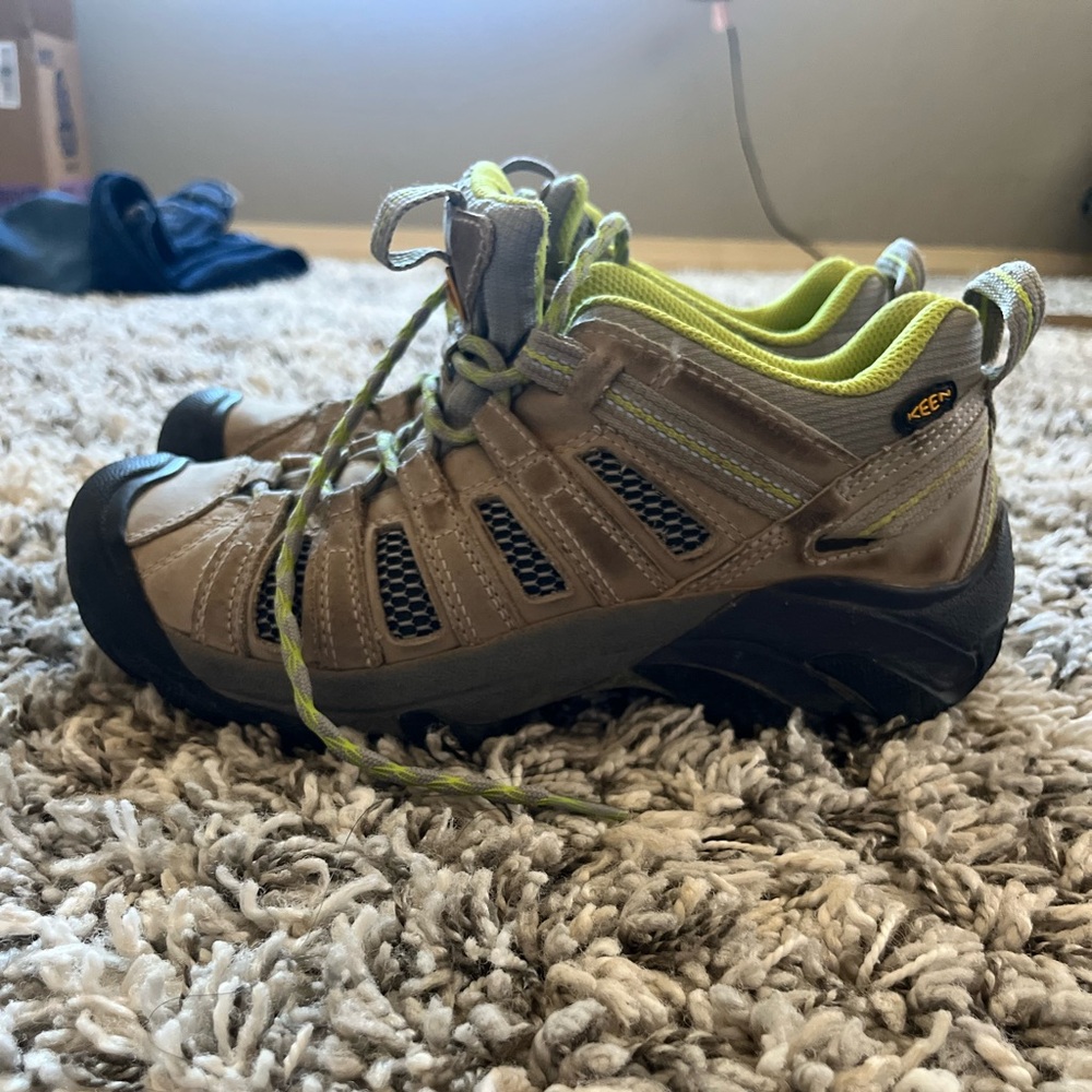Keen Brown and Lime Outdoor Shoes